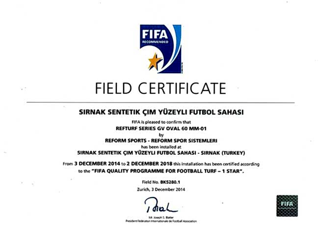 FIFA 26 fifa1 sirnak sentetik cim futbol sahassi 2014