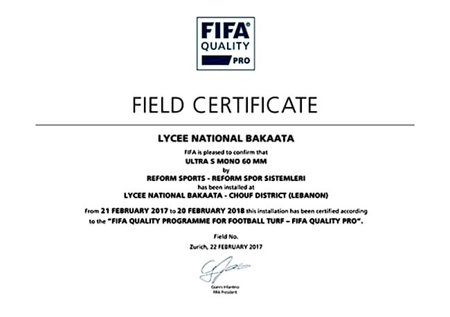 FIFA 34 fifa2 lubnan lycee national bakaata stadi 2017