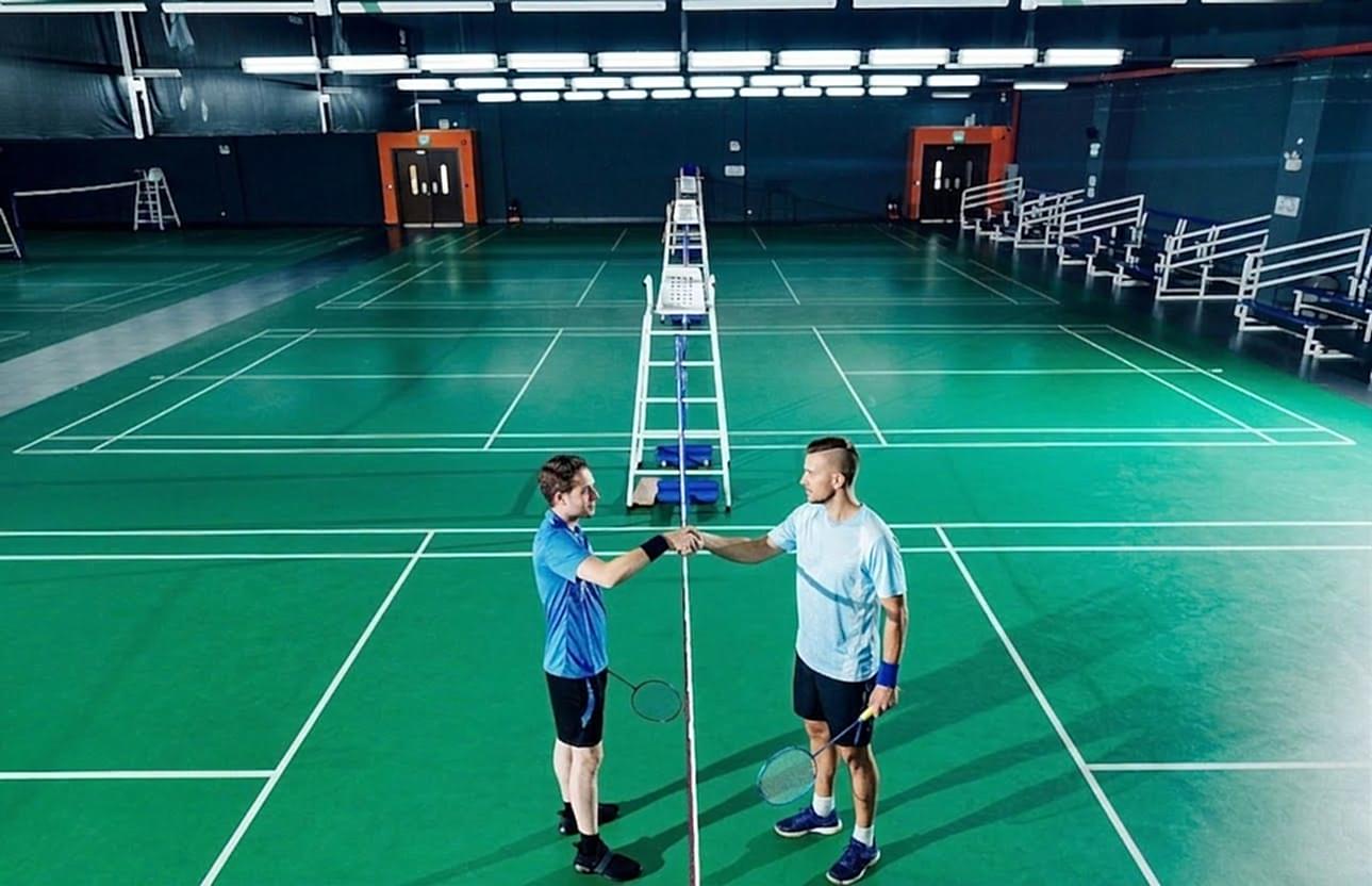 badminton iki oyuncu Kapalı Saha Badminton Kortu